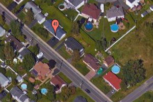 google maps satellite view with markers